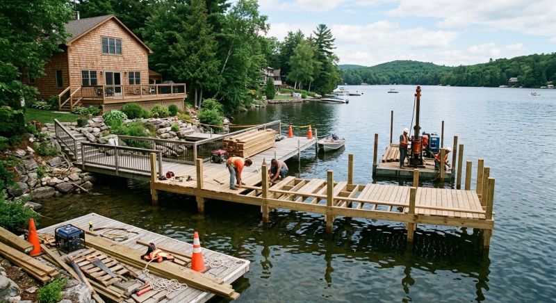 Pond Dock Construction in Alpharetta, GA